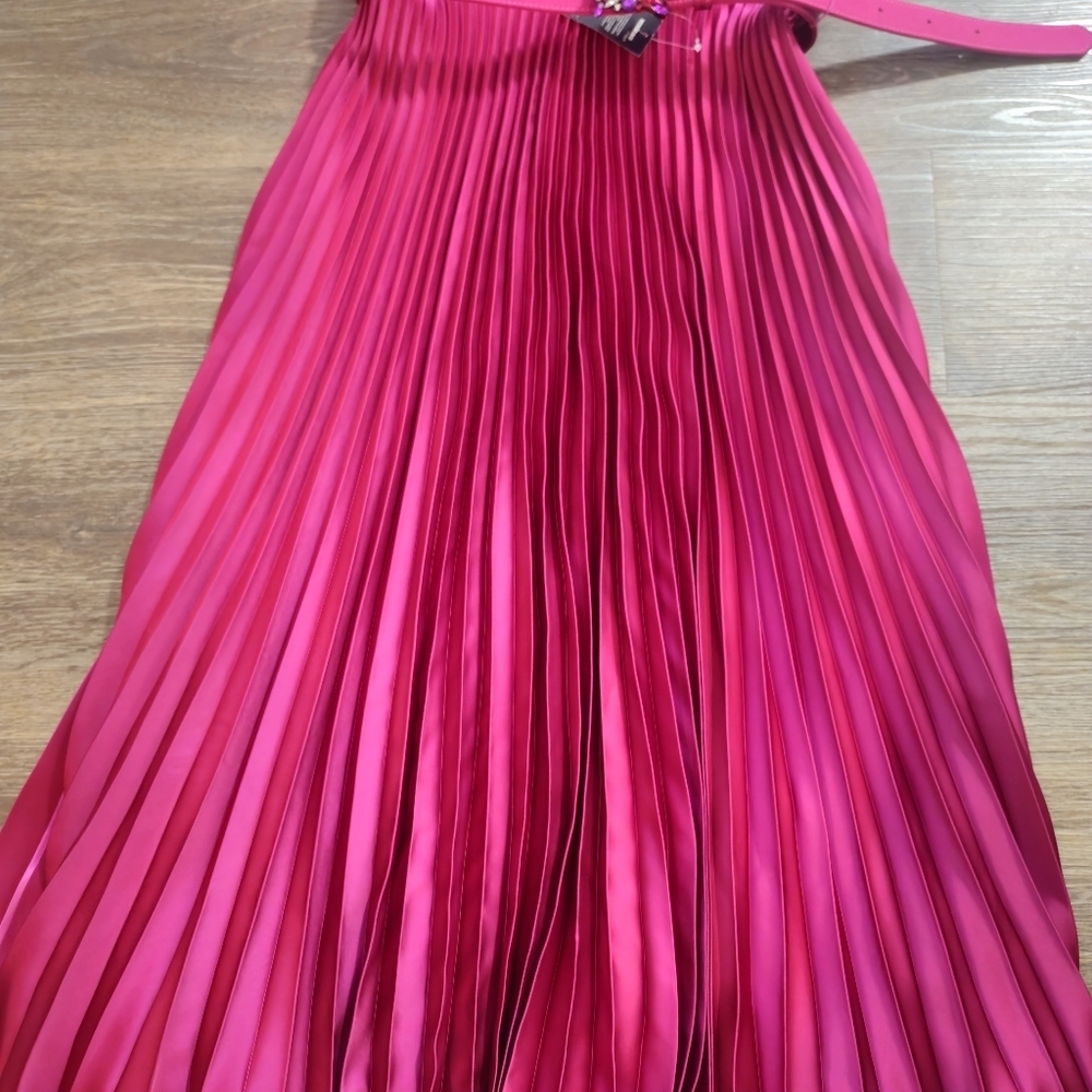 NWT Lauren Ralph Lauren Charmeuse Halter Midi Dress 14 - Picture 9 of 16